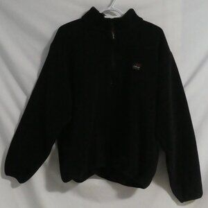 L.L. Bean Black Fleece Pullover L